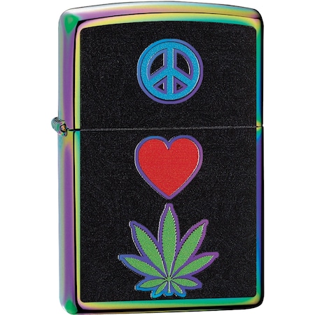 Zippo 2024 Zippo Custom Peace Heart Leaf Spectrum ZIP-151CI406345